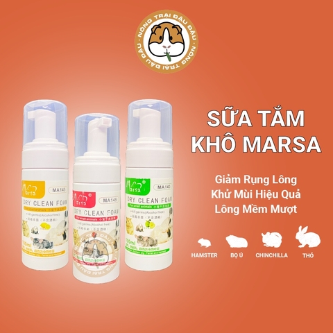 Sữa Tắm Khô Marsa Cho Thỏ, Bọ Ú, Hamster, Chinchilla 100ml