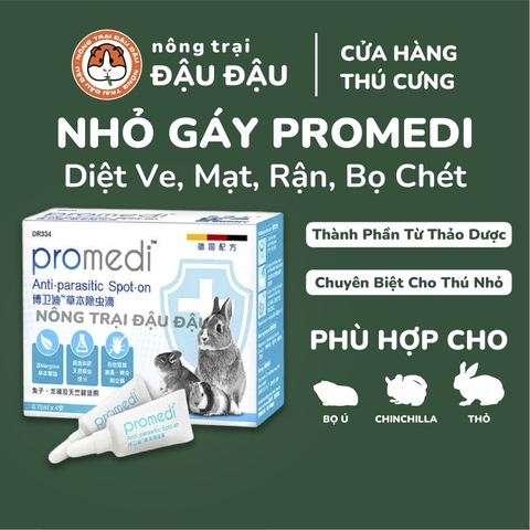 Thuốc Diệt Ve Rận, Bọ Chét, Mạt Cho Thỏ, Bọ Ú, Chinchilla Hiệu DrBunny Tuýp 0.75ml