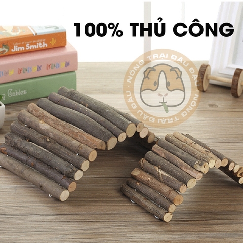 Vòm Gỗ Trú Ẩn Cho Bọ Ú, Thỏ Làm Từ Gỗ Thông Tự Nhiên