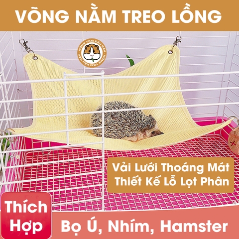 Võng Nằm Cho Bọ Ú, Nhím, Hamster, Thú Nhỏ Vải Lưới Thoáng Mát