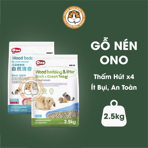 Gỗ Nén Lót Chuồng ONO Cho Thỏ, Bọ Ú, Chinchilla 2.5kg