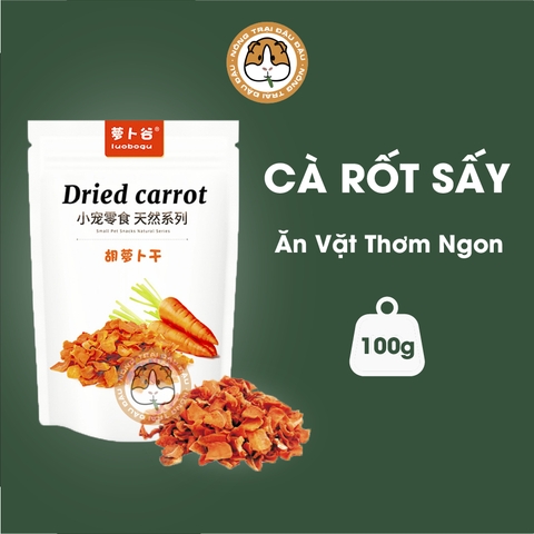 Cà Rốt Sấy Cho Thỏ, Bọ Ú, Chinchilla Giàu Vitamin 100g