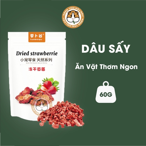 Dâu Sấy Ăn Vặt Cho Thỏ, Bọ Ú, Hamster Giàu Vitamin 60g