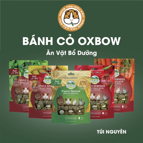 (Túi Nguyên) Bánh Cỏ Oxbow Ăn Vặt Bổ Dưỡng Cho Thỏ, Bọ Ú, Chinchilla, Hamster