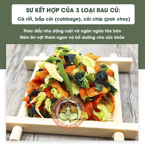 Rau Củ Sấy Cho Thỏ, Bọ Ú, Chinchilla Giàu Vitamin 100g