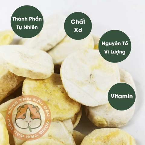 Chuối Sấy Ăn Vặt Cho Thỏ, Bọ Ú, Chinchilla Giàu Chất Xơ 60g