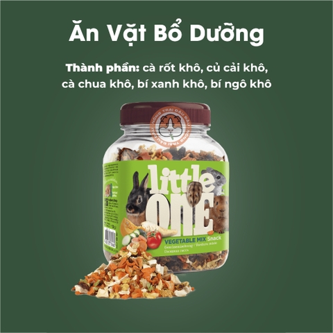 Rau Củ Sấy Little One Ăn Vặt Cho Thỏ, Bọ Ú, Chinchilla Bổ Dưỡng 150g