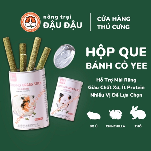 Hộp Que Bánh Cỏ Mài Răng Yee Cho Thỏ, Bọ Ú, Chinchilla Nhiều Vị Thơm Ngon