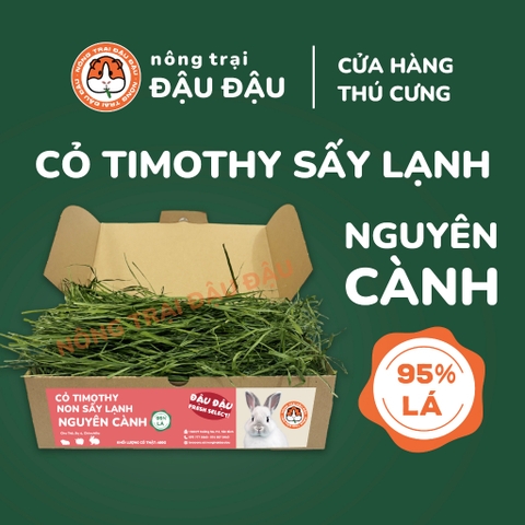 Cỏ Timothy Sấy Lạnh 95% Lá Nguyên Cành - Đậu Đậu Fresh Select