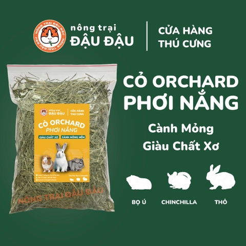 Cỏ Orchard Cho Thỏ, Bọ Ú, Chinchilla Giàu Chất Xơ Cành Mềm Mỏng 500g
