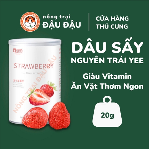 Dâu Sấy Lạnh Yee Cho Thỏ, Bọ Ú, Hamster Giàu Vitamin Hộp 20g