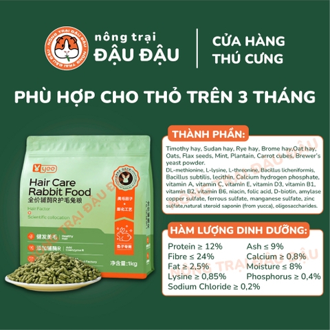 Cỏ Nén Yee Cho Thỏ Hạt Phồng Chăm Sóc Lông 1kg