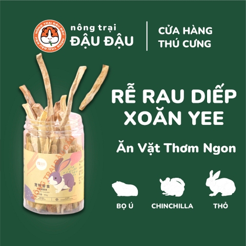 Rễ Rau Diếp Xoăn Cho Thỏ, Bọ Ú, Chinchilla, Hamster Yee Ăn Vặt Hộp 60g