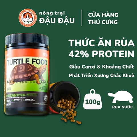 Thức Ăn Cho Rùa Giàu Dinh Dưỡng Cám Cho Rùa 42% Protein Hộp 100g