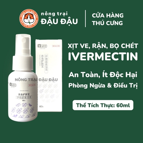 Xịt Ve, Rận, Bọ Chét Cho Thỏ, Bọ Ú, Hamster, Thú Nhỏ Chính Hãng Yee 60ml