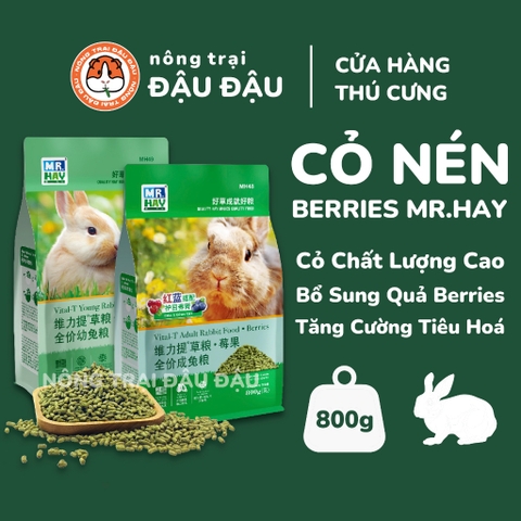 Cỏ Nén Cho Thỏ Mr.Hay Bổ Sung Quả Mọng 800g