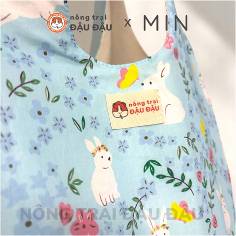 Túi Tote Vải 2 Lớp Quai Tròn Hoạ Tiết Dễ Thương