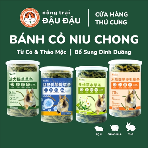 Bánh Cỏ Timothy Cho Thỏ, Bọ Ú, Chinchilla Bổ Sung Dinh Dưỡng Niu Chong