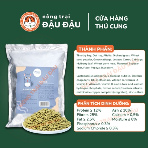Cỏ Nén Hạt Phồng Yee Cho Chinchilla Giàu Chất Xơ 1kg