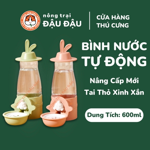 Bình nước uống cho thú cưng, loại treo lồng, chất liệu bằng nhựa PP, kt(25x12.5x20)cm