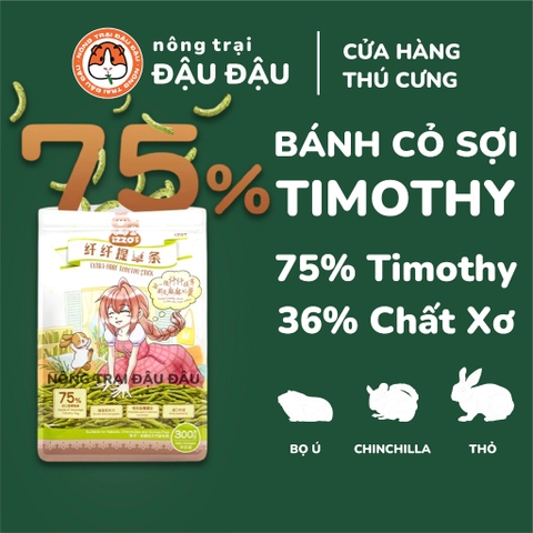 Bánh Cỏ Timothy Izzo Cho Thỏ, Bọ Ú, Chinchilla Giàu Chất Xơ 300g