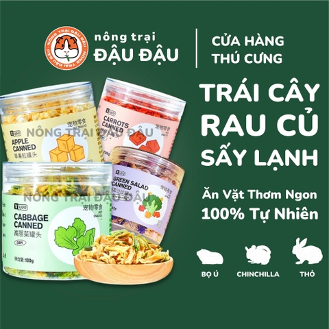 Trái Cây Rau Củ Sấy Khô Yee Cho Thỏ, Bọ Ú, Chinchilla, Hamster Ăn Vặt Thơm Ngon