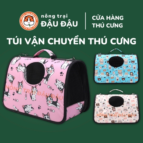 Túi Vận Chuyển Cho Thỏ, Bọ Ú, Chó, Mèo, Thú Cưng Rộng Rãi Thoáng Khí Tiện Lợi