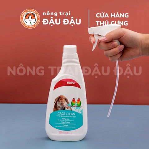Xịt Vệ Sinh Chuồng Bioline Cho Thỏ, Bọ Ú, Chinchilla, Hamster, Chim 500ml