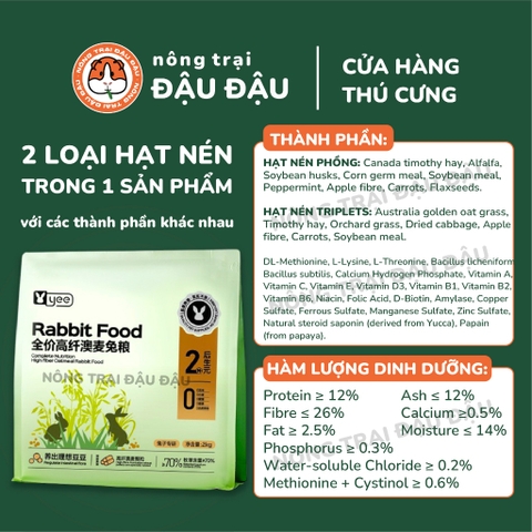 Cỏ Nén Cho Thỏ Yee Oatmeal