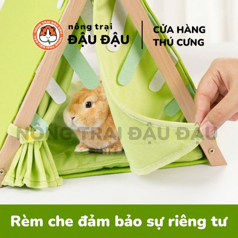 Lều Trú Ẩn Cao Cấp Cho Thỏ, Bọ Ú, Mèo Có Đệm Lót