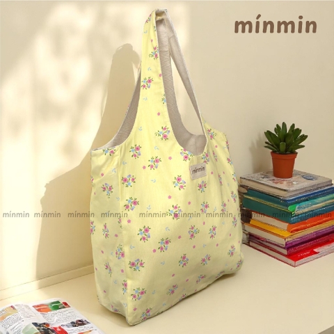 Túi Tote Vải 2 Lớp Quai Tròn Hoạ Tiết Dễ Thương Lumi Tote Bag