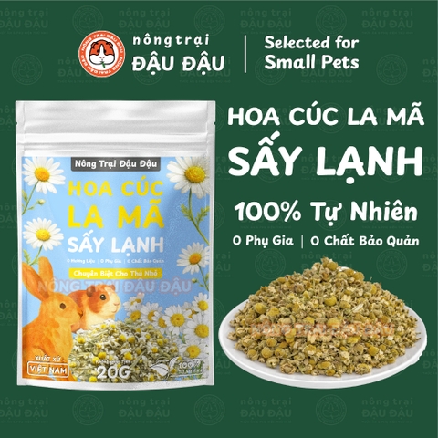 Hoa Cúc La Mã Sấy Lạnh Cho Thỏ, Bọ Ú, Chinchilla, Hamster Hoa Khô Ăn Vặt 20g