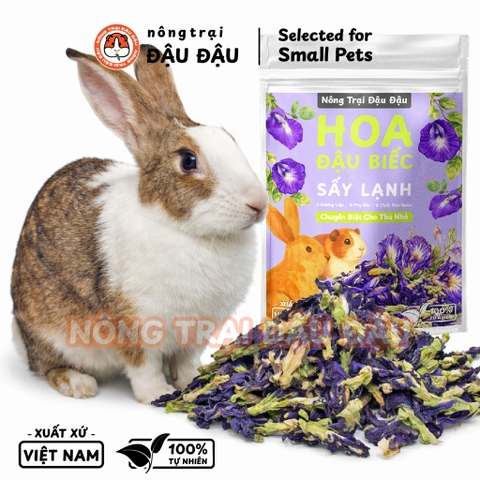 Hoa Đậu Biếc Sấy Lạnh Cho Thỏ, Bọ Ú, Hamster, Chinchilla Hoa Khô Ăn Vặt 20g