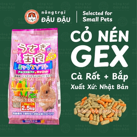 Cỏ Nén Gex Cho Thỏ Vị Cà Rốt Bắp Nhật Bản 2.5kg