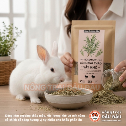 Lá Hương Thảo Sấy Khô Cho Thỏ, Bọ Ú Thảo Mộc Tự Nhiên 50g
