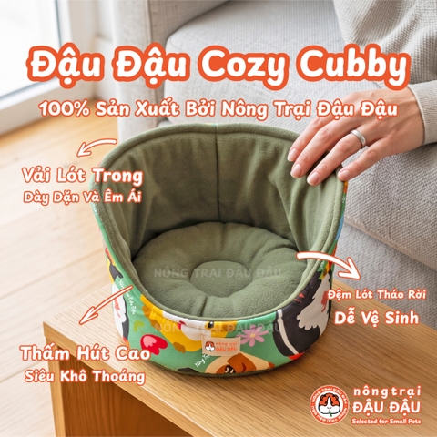 Nhà Ngủ Cho Bọ Ú, Chuột Lang, Thỏ Con, Mèo Con Ổ Đệm Nằm Cho Thú Nhỏ Cozy Cubby Nông Trại Đậu Đậu