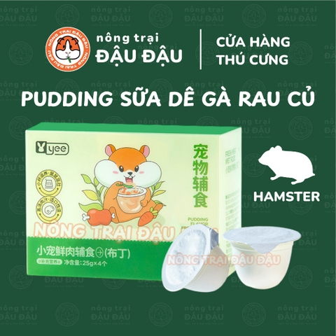 Pudding Cho Hamster Pudding Sữa Dê Gà Rau Củ Yee Hộp 100g