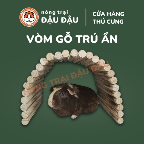 Vòm Gỗ Trú Ẩn Cho Bọ Ú, Thỏ Làm Từ Gỗ Thông Tự Nhiên