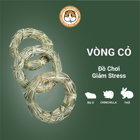 Vòng Cỏ Cho Thỏ, Bọ Ú, Chinchilla Đồ Chơi Giảm Stress