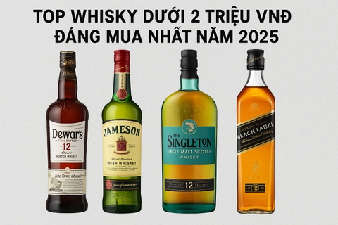 Top Whisky Dưới 2 Triệu VNĐ Đáng Mua Nhất Năm 2025