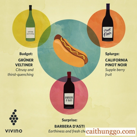 Loại Rượu Vang Nào Phù Hợp Nhất Với Hot Dog và Xúc Xích?