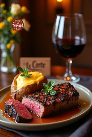 whisky kết hợp với thịt bò