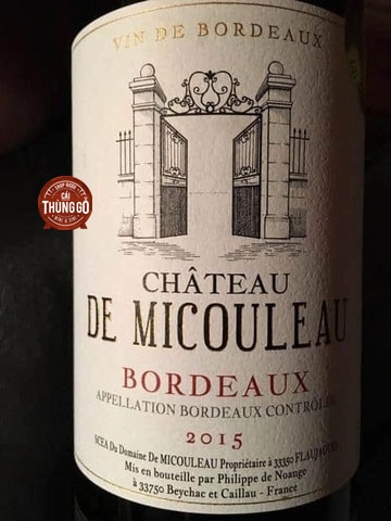 Rượu Vang Pháp Chateau de Micouleau Bordeaux AOC