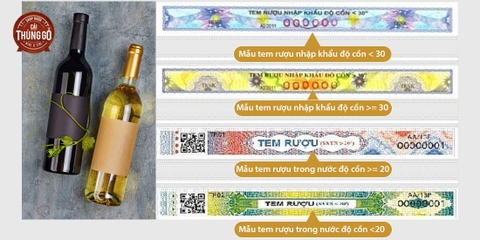 Tem nhập khẩu của rượu&nbsp;
