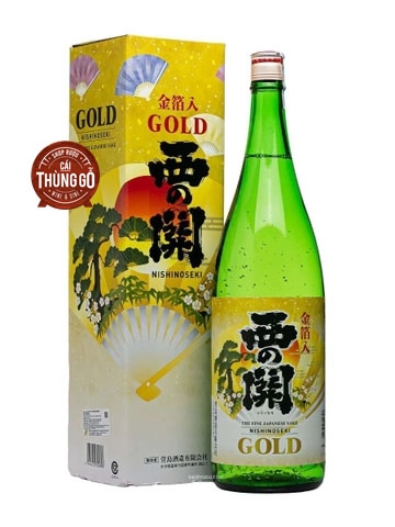 Sake Gold Nishinoseki Lá Vàng 1800ml