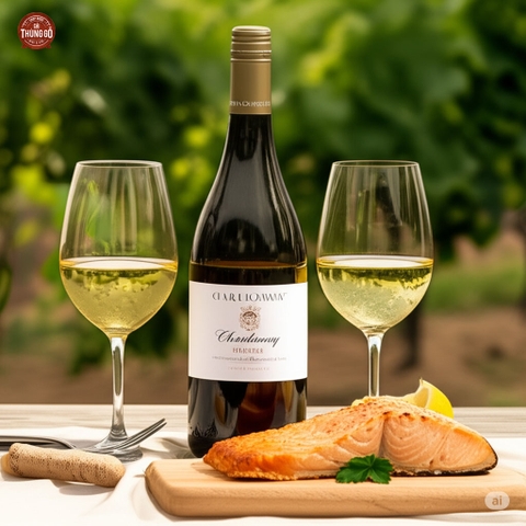 Rượu Chardonnay ủ gỗ sồi kết hợp với cá hồi nướng