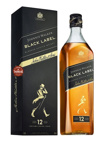 Rượu Whisky Scotland Johnnie Walker Black Label 12YO 1L