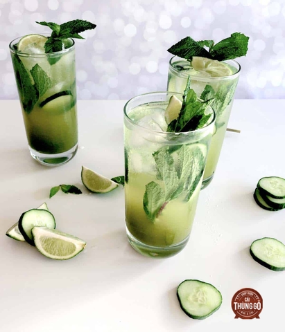 Bạn sẽ nhận ra hương vị đặc biệt của dưa leo trong món Cocktail này.