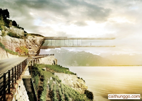 Bảo tàng Rượu Vang ở Lavaux, Thụy Sĩ, được thiết kế bởi Mauro Turin Architectes