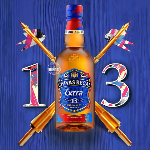 Rượu Whisky Blended Scotland Chivas Regal 13YO Extra American Rye Cask 700ml G